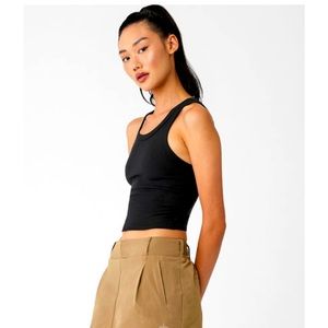 ALO:// Goddess Ribbed go to Tank: black: large